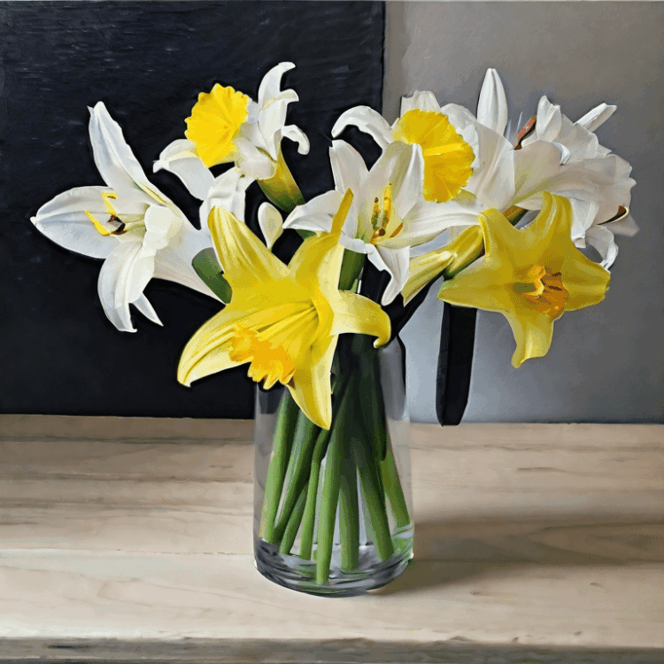 lilies and daffodils