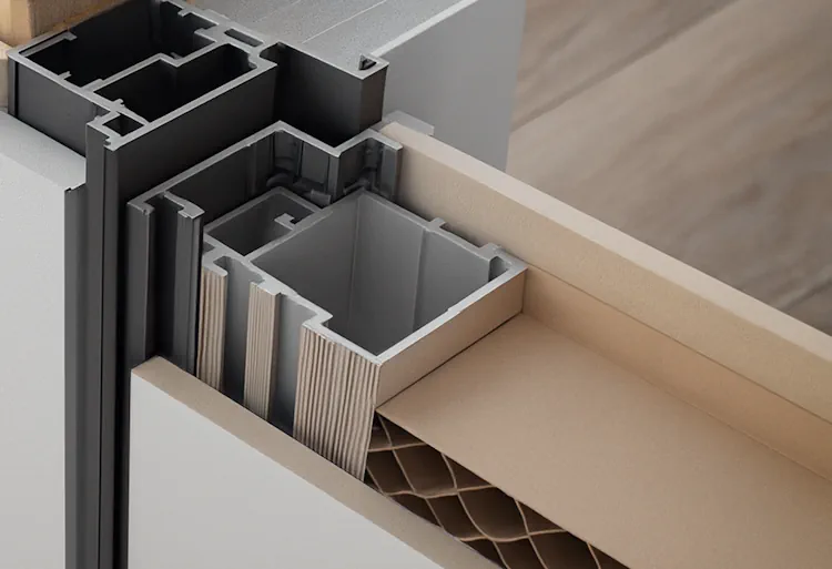 Алюминиевый профиль для межкомнатных дверей и перегородок