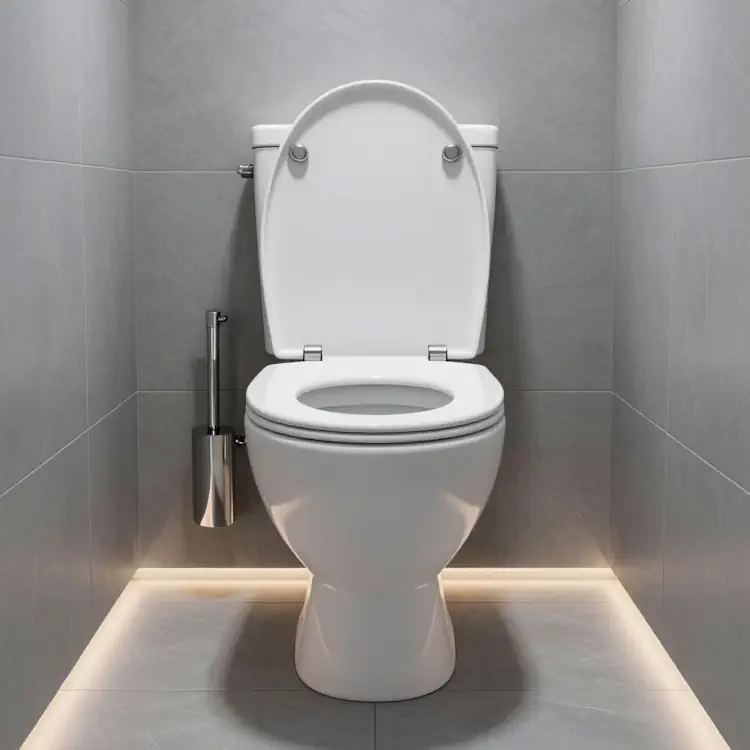 Туалет в квартире акцент на унитазе